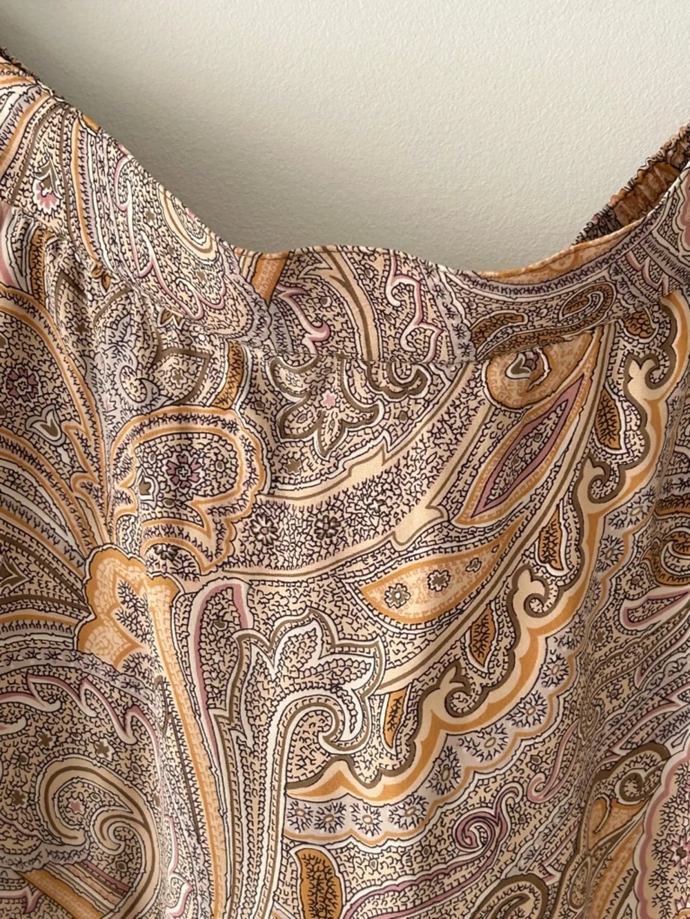Elisabeth Liz Claiborne 100% Silk Paisley Maxi Skirt